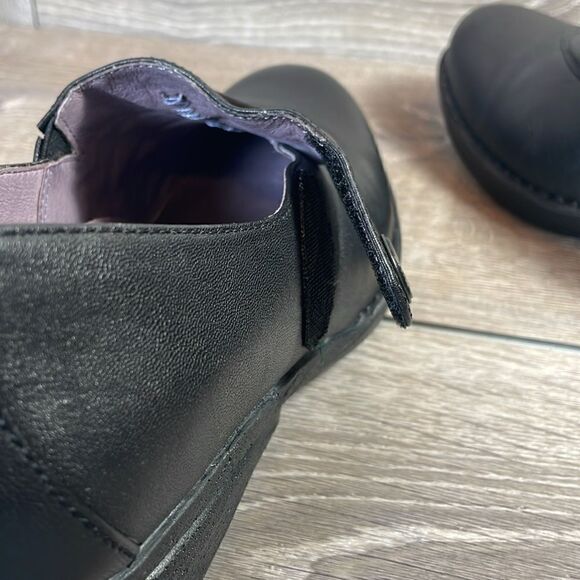 Dansko Aimee Napa Black Leather Women’s Sz 7.5-8/EU 38 Alt Closure Wedge Clogs - Picture 11 of 11